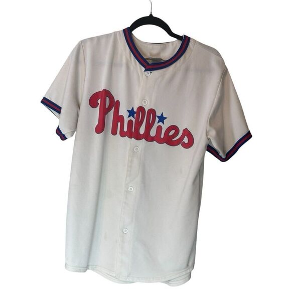 Vintage Phillies Other - Vintage Philadelphia Phillies Super Rare HOWARD JEEP Y2K Baseball Jersey Sz L